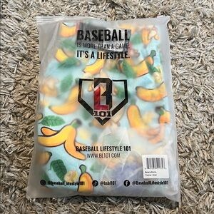 Baseball Lifestyle 101 Kids Mint Banana Print Shorts